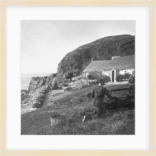 Thatched cottage, Niarbyl, Isle of Man by George Bellett Cowen